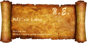 Móza Edna névjegykártya